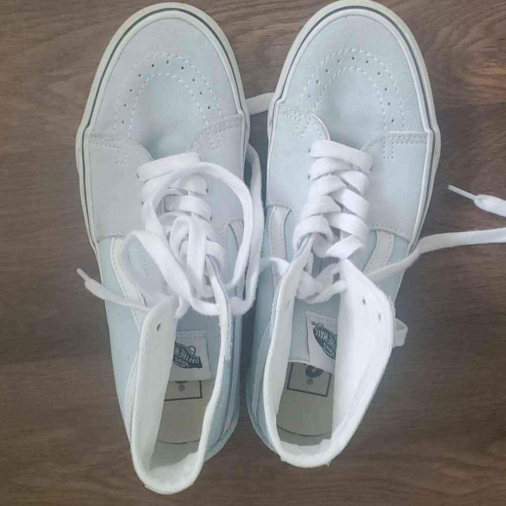 Vans size 9 baby blue high tops